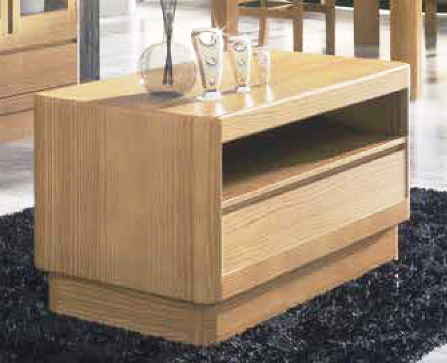 MESA DE CENTRO CON ZÓCALO MADERA - PINO