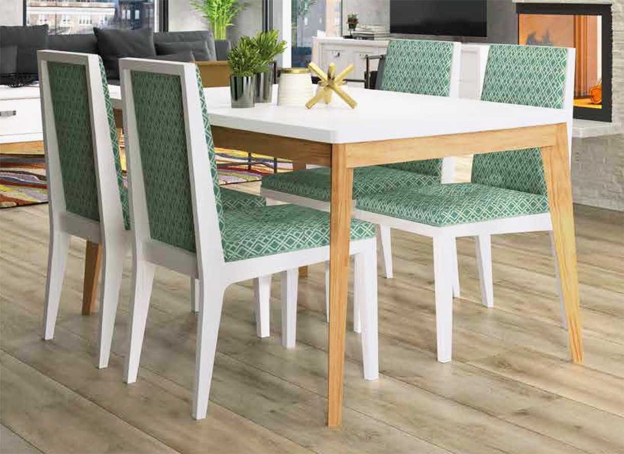 MESA DE COMEDOR EXTENSIBLE ESTILO NÓRDICO MADERA MACIZA