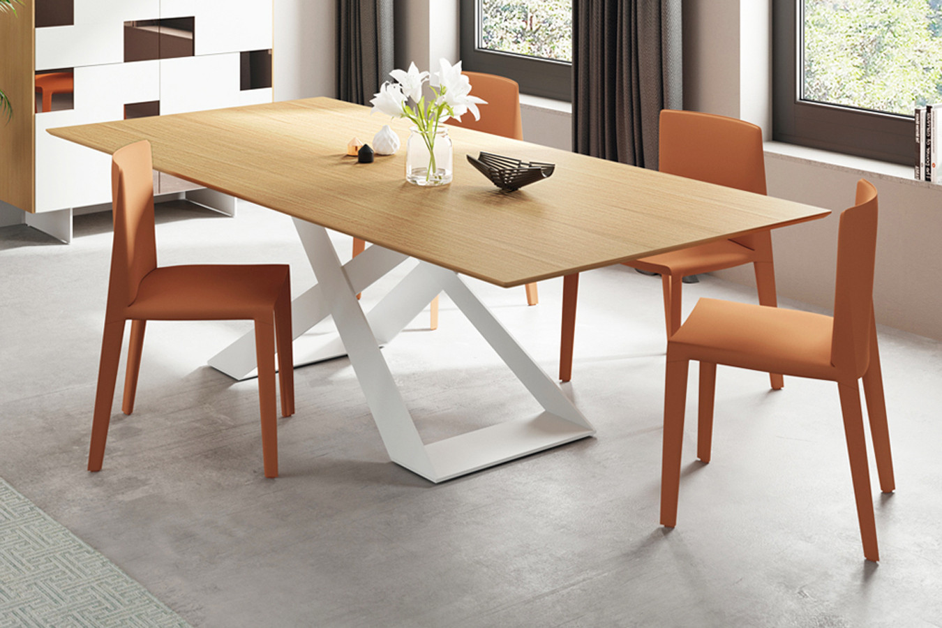 MESA DE COMEDOR PARA SALÓN COMEDOR CON MUEBLES DE DISEÑO - DM