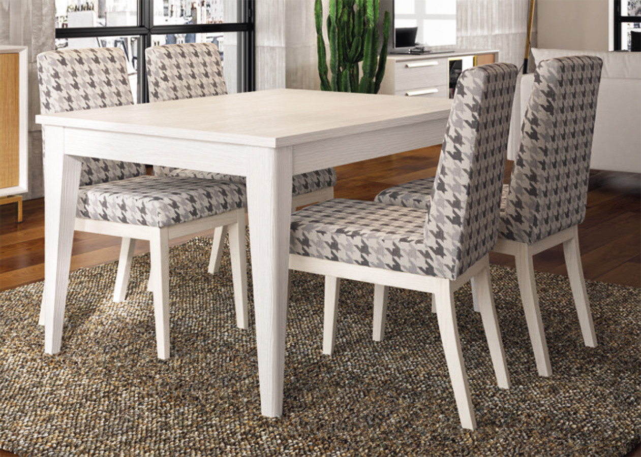 MESA DE COMEDOR EXTENSIBLE ESTILO ESCANDINAVO MADERA NATURAL