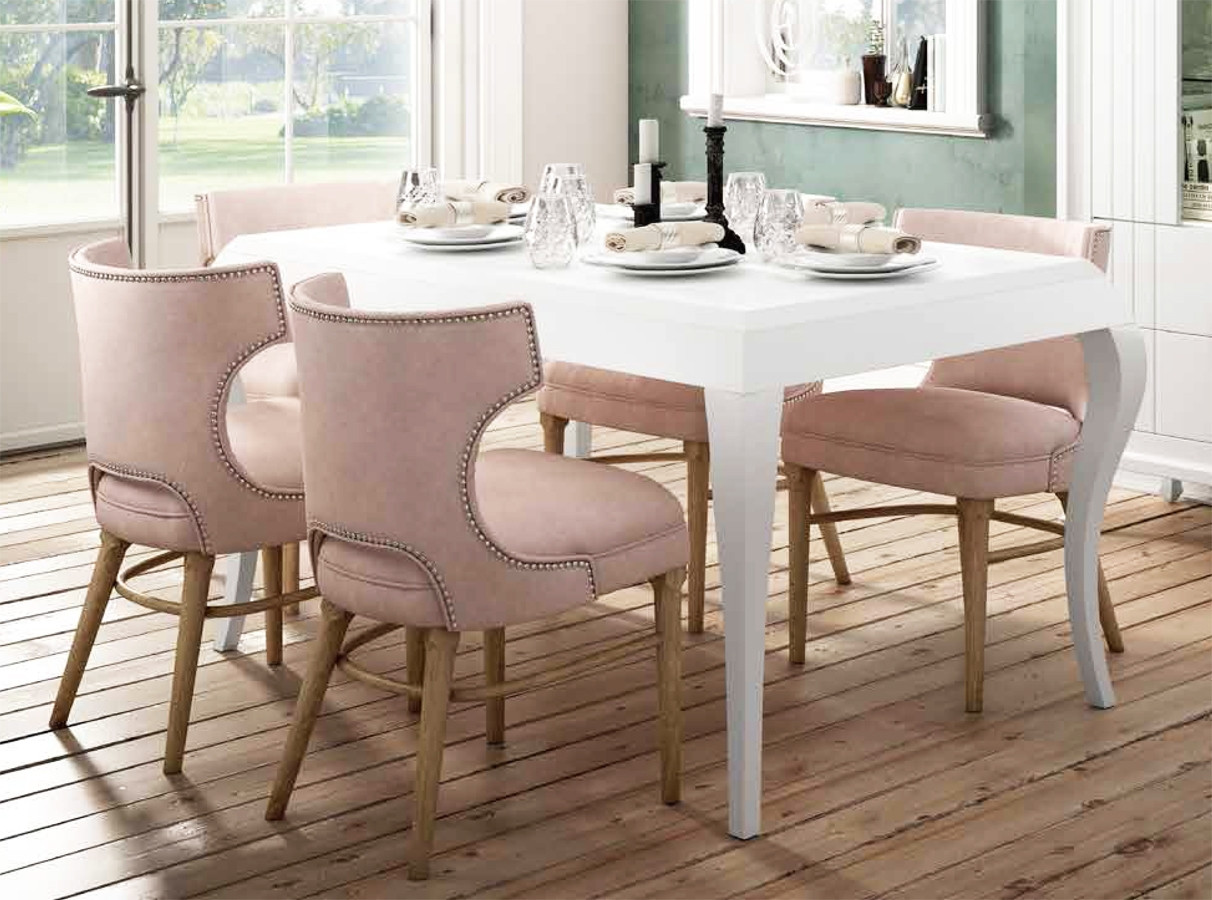 MESA DE COMEDOR PARA SALÓN CON PATA ISABELINA - PINO
