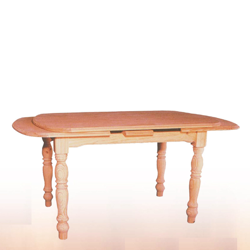 Mesa de Comedor Extensible fabricada en madera de Pino con patas torneadas