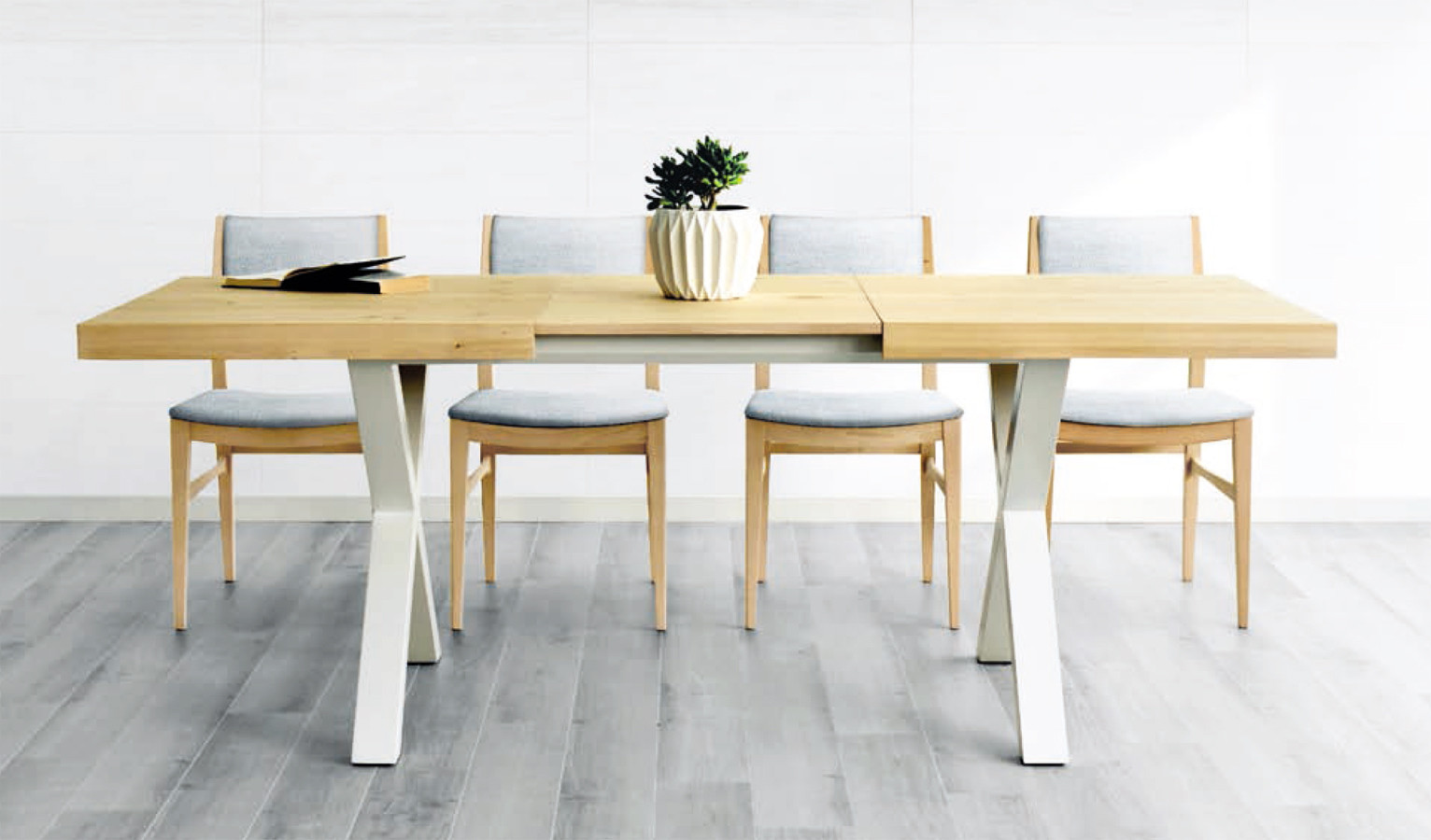 MESA RECTANGULAR PARA COMEDOR NÓRDICO FABRICADA EN MADERA - ROBLE
