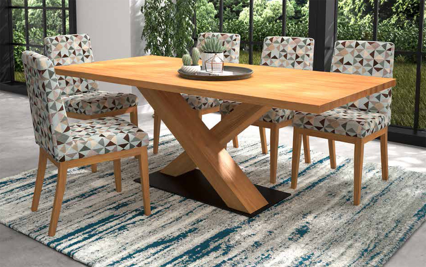 MESA DE COMEDOR DISEÑO FABRICADA EN MADERA DE ORIGEN SOSTENIBLE