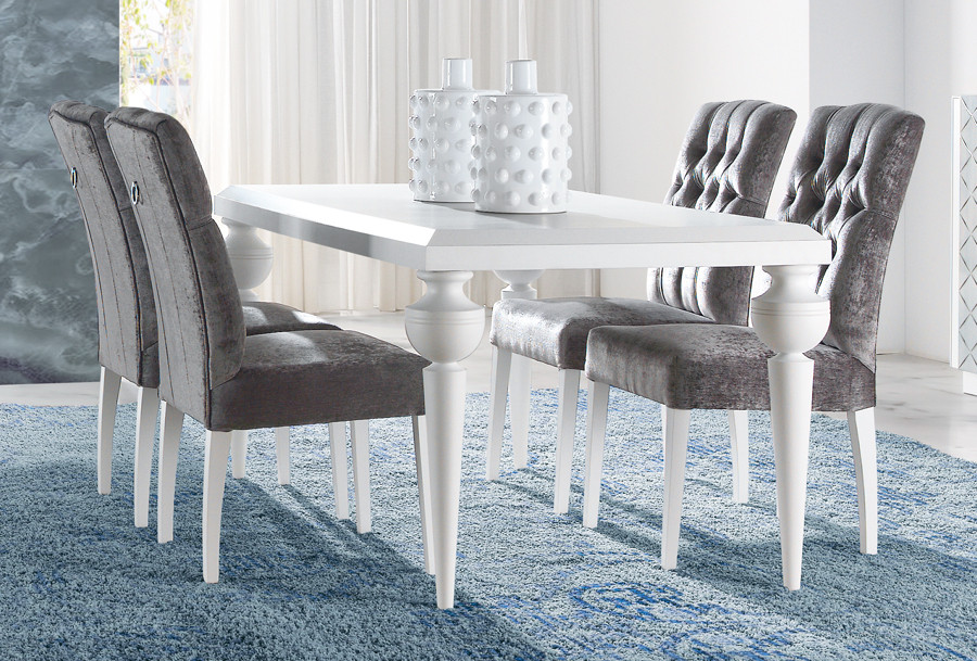 MESA DE COMEDOR CLÁSICA CON PATAS TORNEADAS - DM