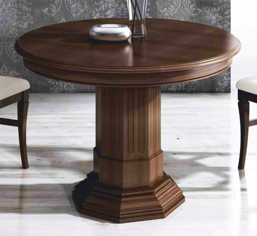 MESA DE COMEDOR REDONDA EXTENSIBLE PATACÓN CENTRAL - PINO