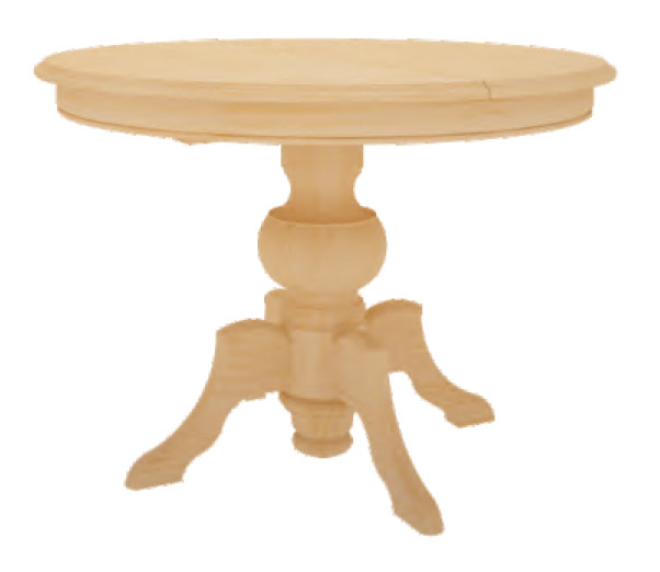 Mesa de comedor redonda fija para salones con muebles clásicos Mesa de comedor redonda fija para salones con muebles clásicos