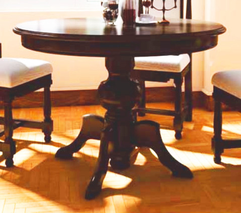 MESA DE COMEDOR REDONDA FIJA MADERA - PINO