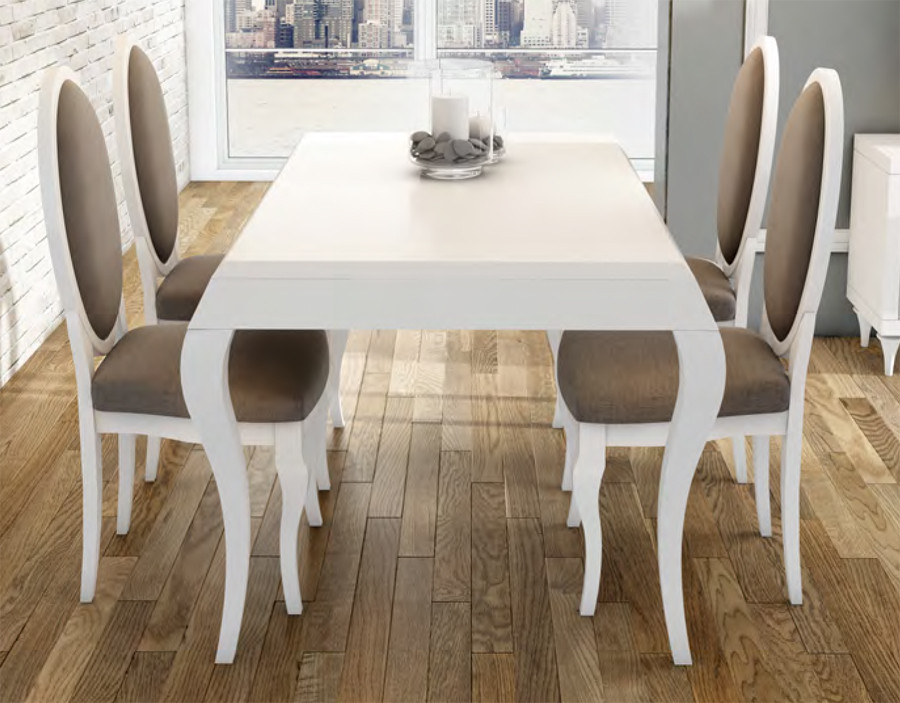 MESA DE COMEDOR FIJA ESTILO ISABELINA - PINO