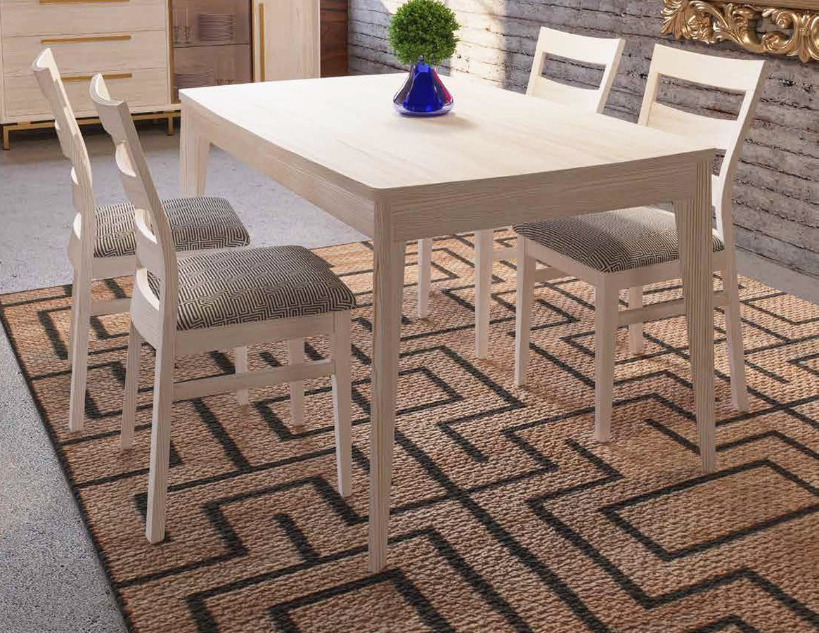 MESA DE COMEDOR EXTENSIBLE DISEÑO NÓRDICO Y EN MADERA MACIZA