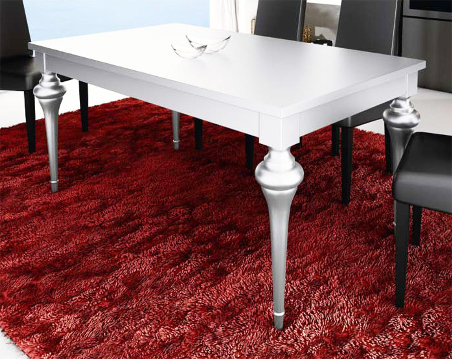 MESA DE COMEDOR CLÁSICA EXTENSIBLE MADERA - PINO