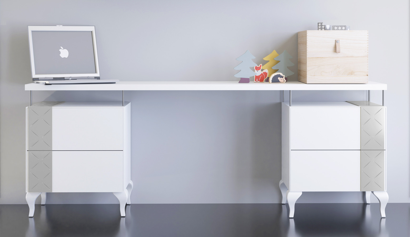 MESA DE ESCRITORIO CON 2 CAJONERAS