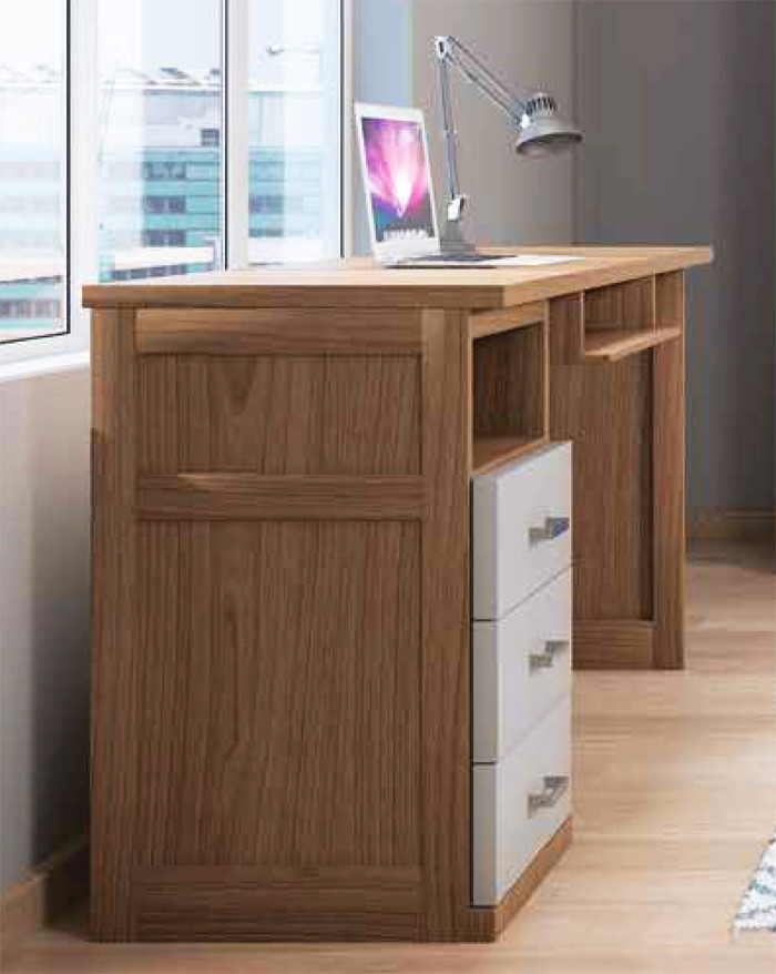 MESA ESCRITORIO PARA ORDENADOR Y CON CAJONES MADERA - PINO