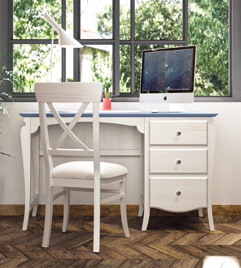 MESA DE ESCRITORIO CON 3 CAJONES MADERA
