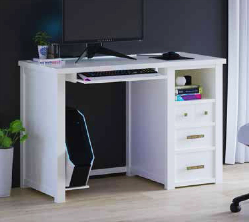 MESA DE ESTUDIO ESTILO JUVENIL PARA TELETRABAJAR - PINO
