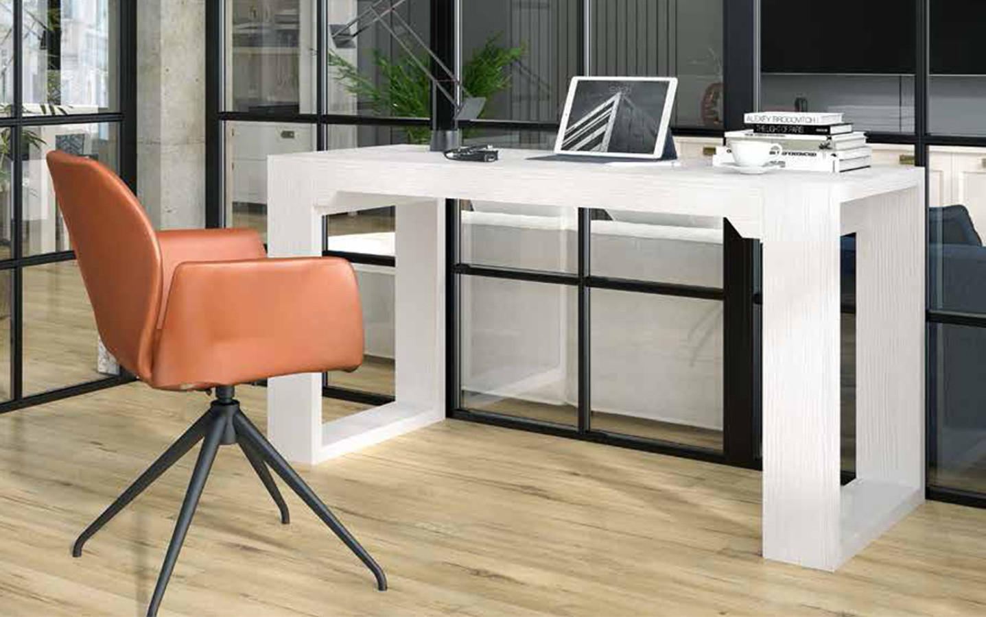 MESA DE ESCRITORIO POLIVALENTE INTEGRADO EN EL SALÓN O DORMITORIO