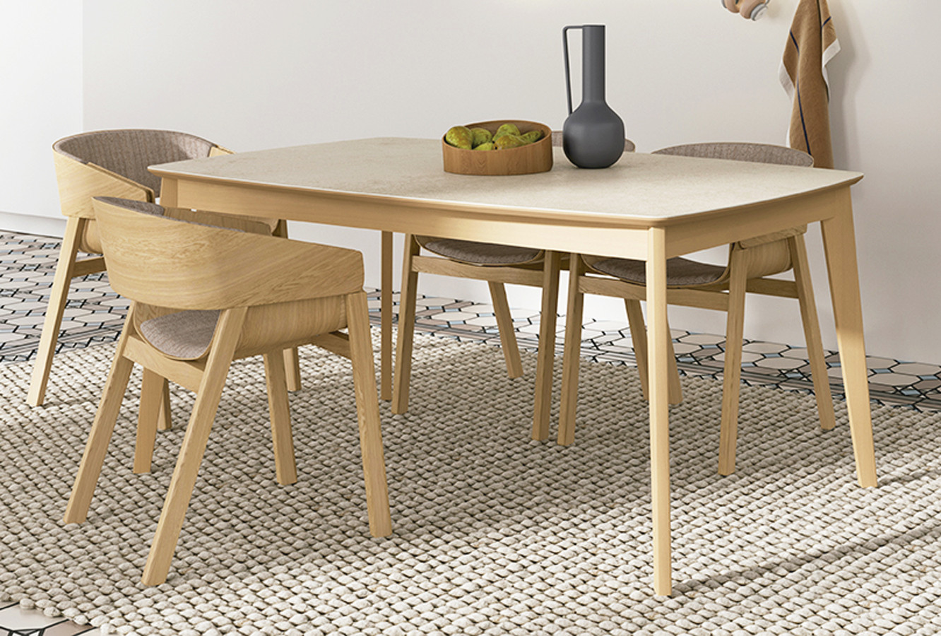 MESA DE COMEDOR FIJA SALÓN CON MUEBLES DE DISEÑO NÓRDICO - HAYA