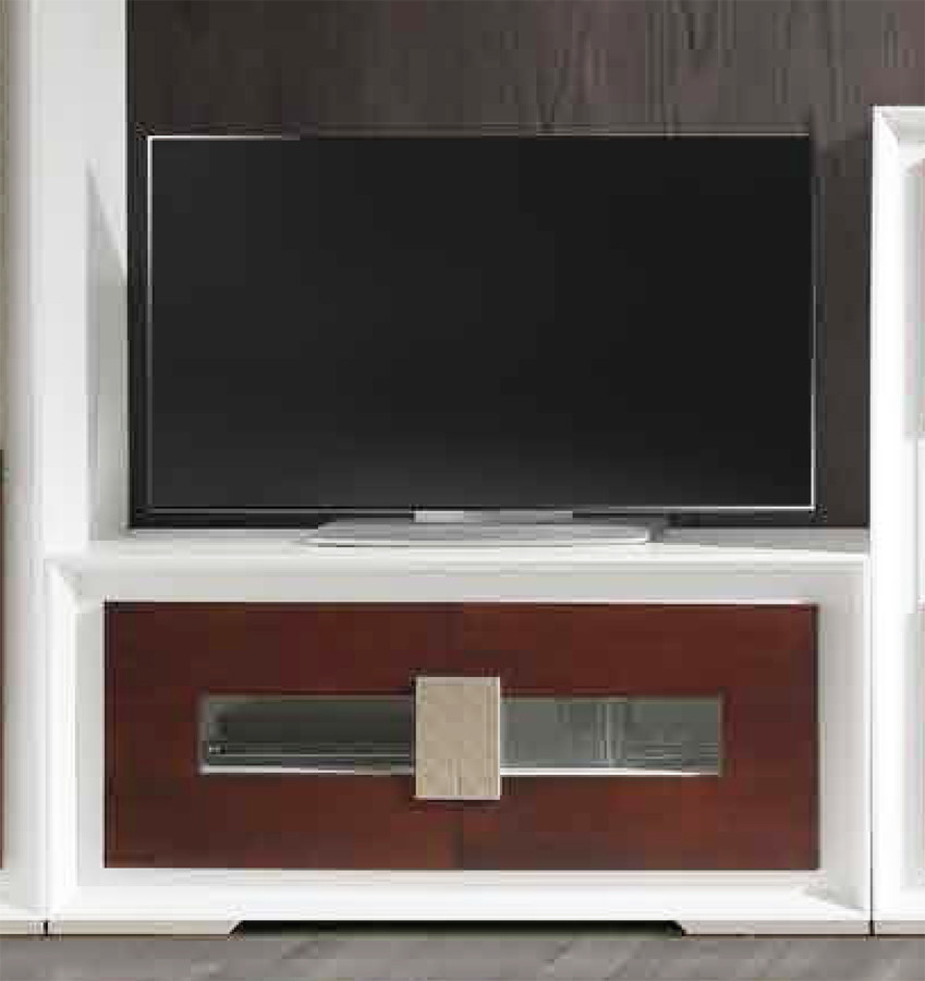 MUEBLE TV 2 PUERTAS FRANJA CRISTAL - DM