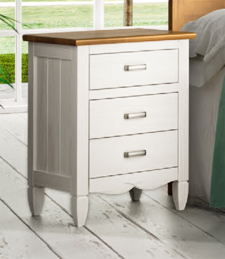 MESITA DE NOCHE DE DORMITORIO ESTILO PROVENZAL MODERNO