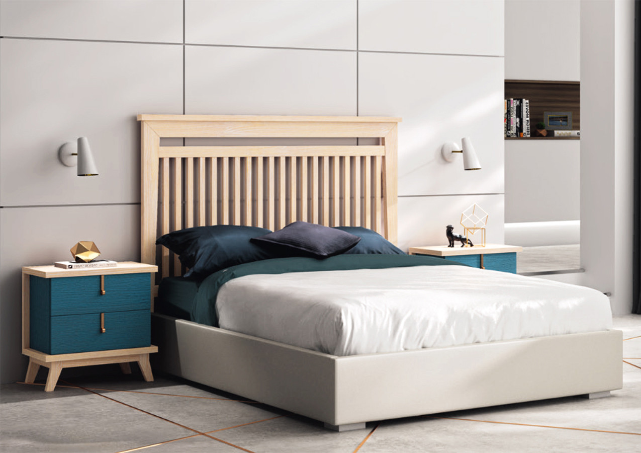 MUEBLES DORMITORIO DE MADERA NATURAL DECORACIÓN NÓRDICA