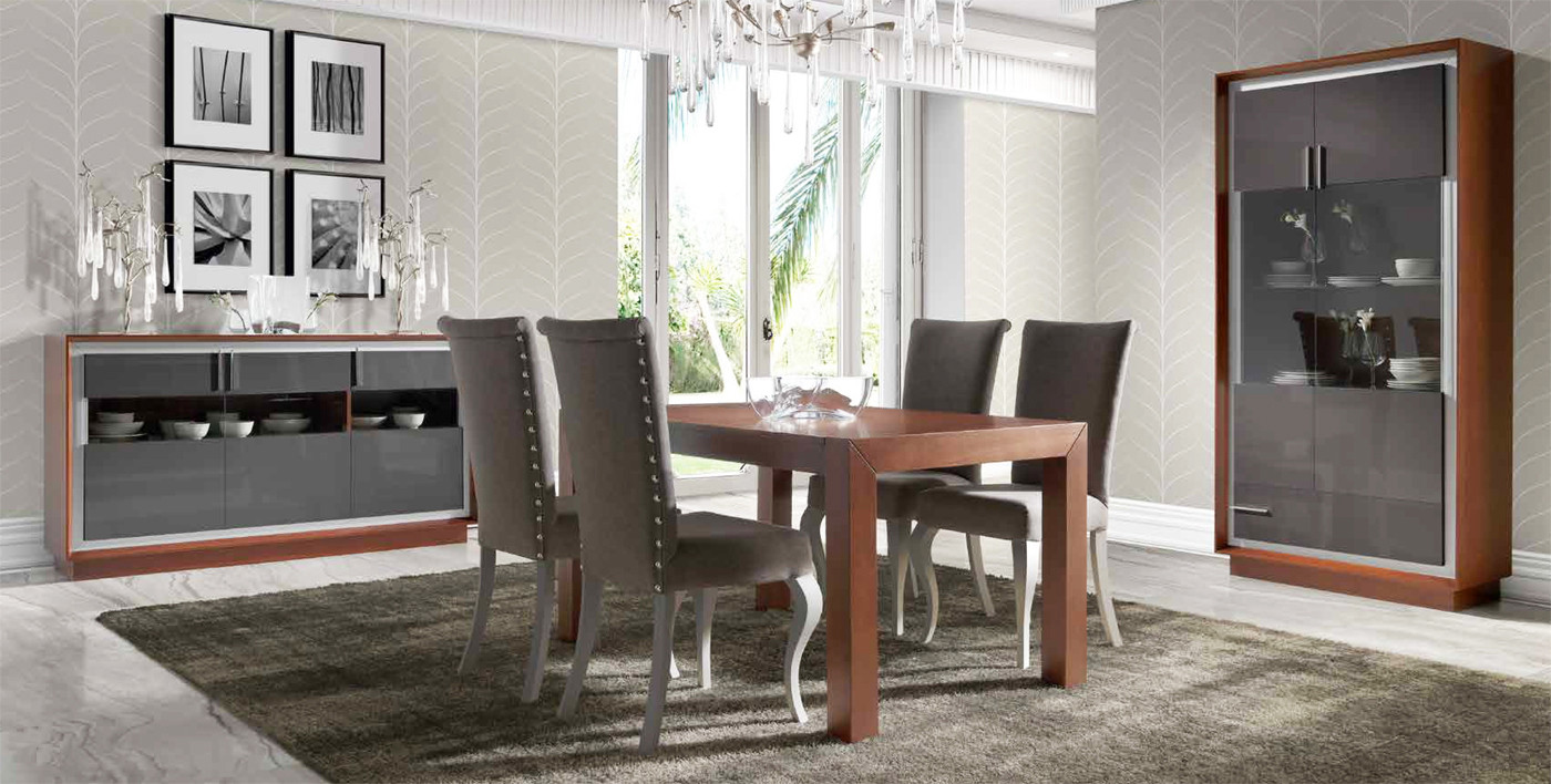 MUEBLES DE SALÓN COMEDOR CON MESA EXTENSIBLE MADERA - DM