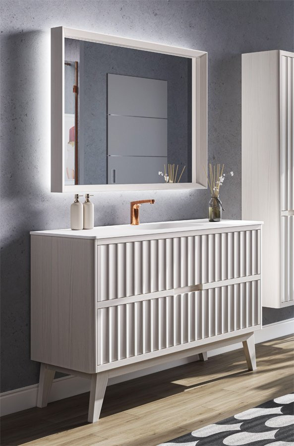 MUEBLE DE BAÑO NÓRDICO CON 2 AMPLIOS CAJONES EN MADERA SOSTENIBLE