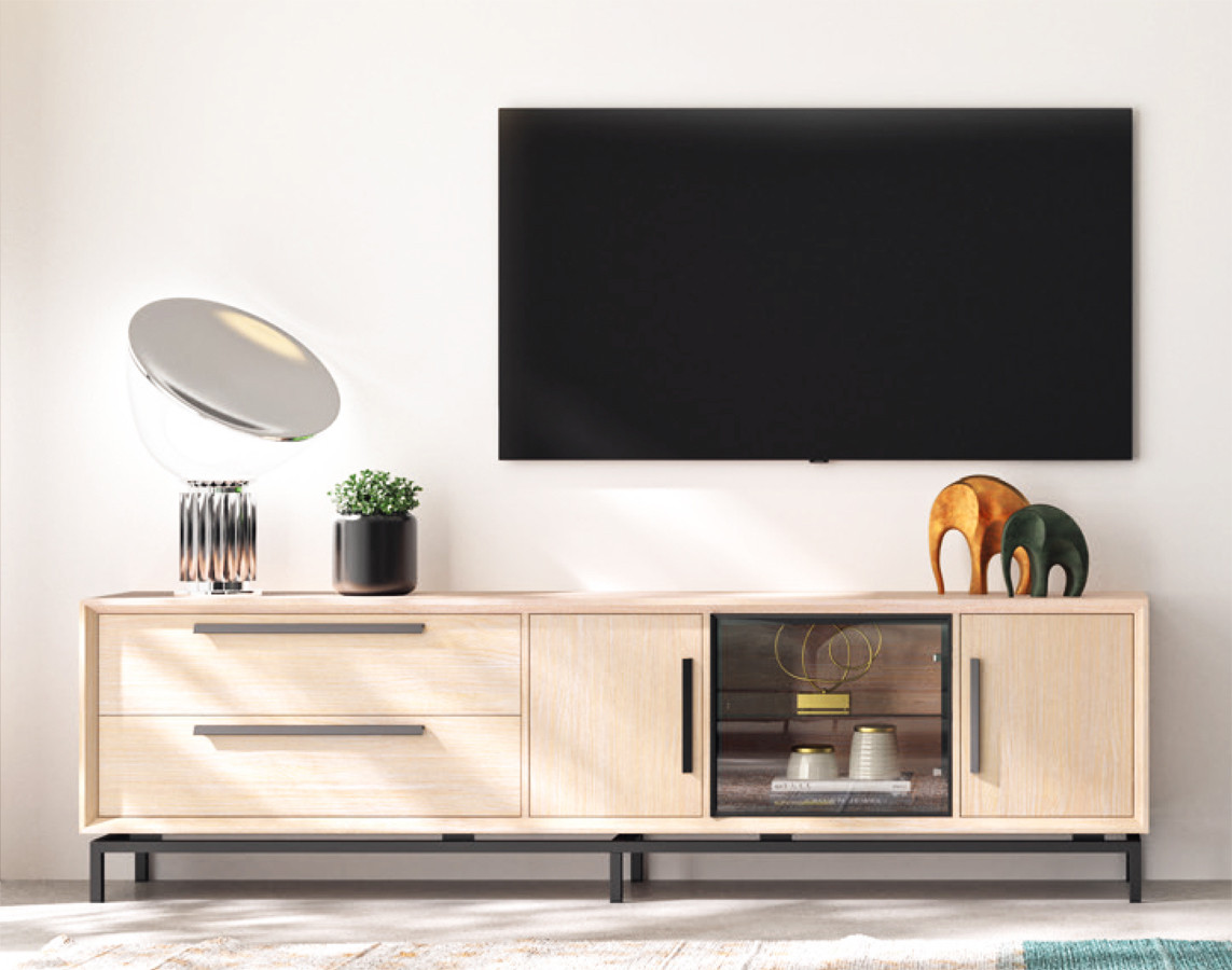 MUEBLE DE TELEVISIÓN ALARGADO Y CON PATAS A ELEGIR