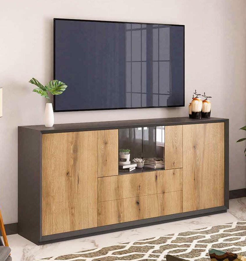 MUEBLE TV CON GRAN CAPACIDAD DE ALMACENAJE PARA SALONES MODERNOS