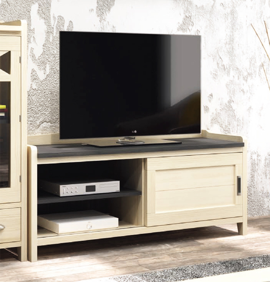 MUEBLE DE TV CON 1 PUERTA CORREDERA MADERA ORIGEN SOSTENIBLE
