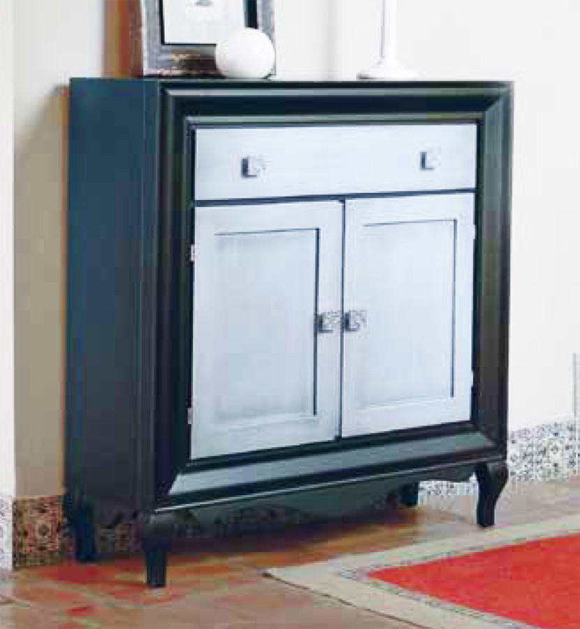 MUEBLE DE ENTRADA CON PATAS VINTAGE Y MOLDURA MADERA - PINO