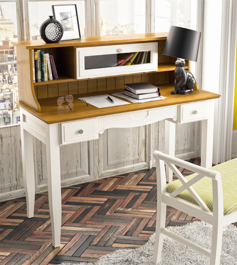MUEBLE ESCRITORIO ESTILO ROMÁNTICO CON BUREAU MADERA