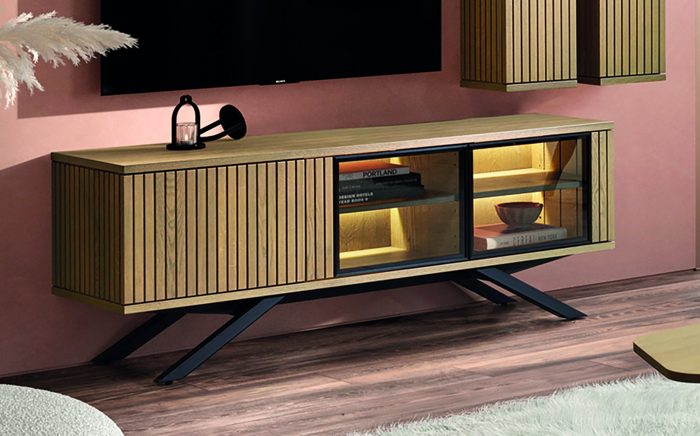 MUEBLE DE TV EN MADERA DE ROBLE: ESTILO NÓRDICO Y VERSATILIDAD