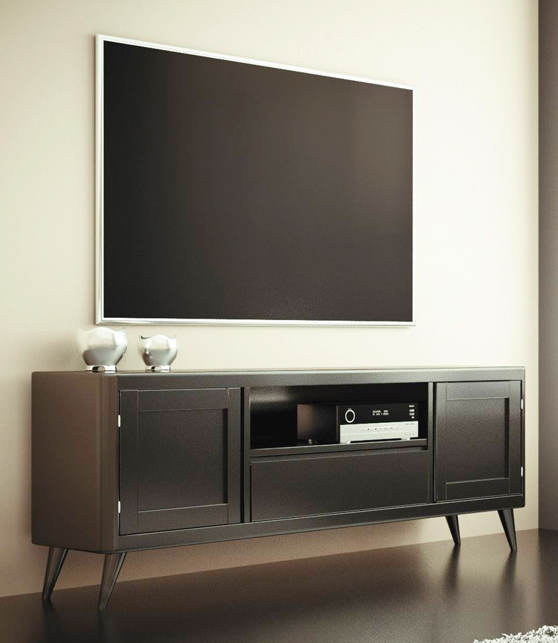MESA TELEVISIÓN 2 PUERTAS 1 CAJÓN ESTILO NÓRDICO MADERA - PINO