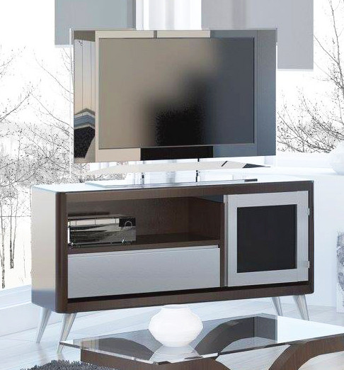 MESA DE TELEVISIÓN CLÁSICO CON PATAS MADERA - PINO