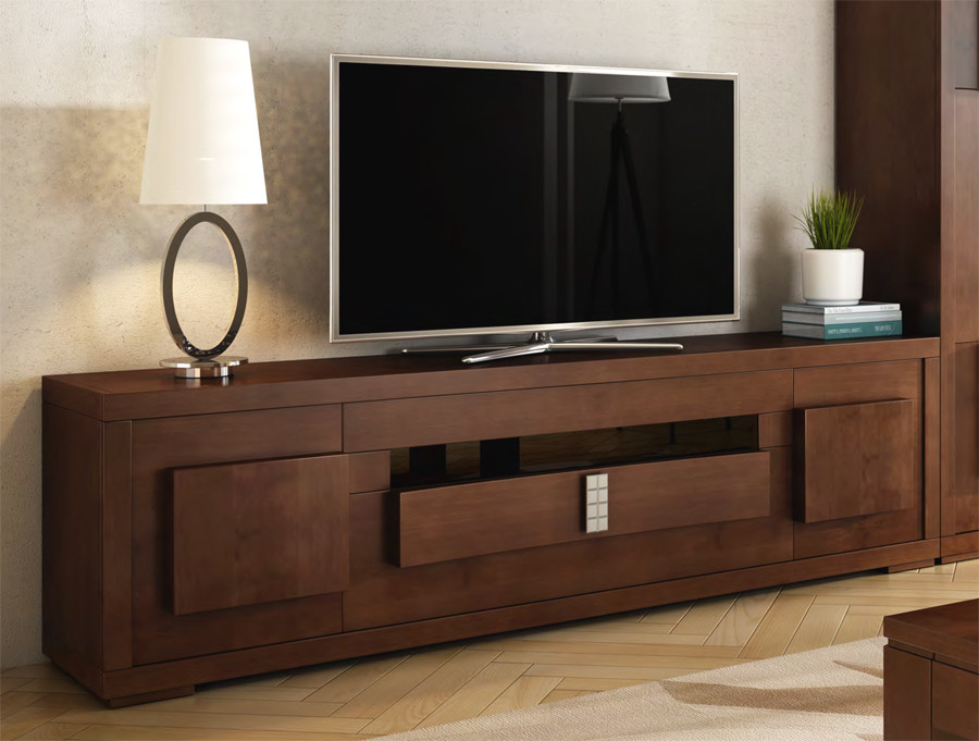 MUEBLE TV CON 2 PUERTAS + 1 CAJÓN + 1 PUERTA ABATIBLE