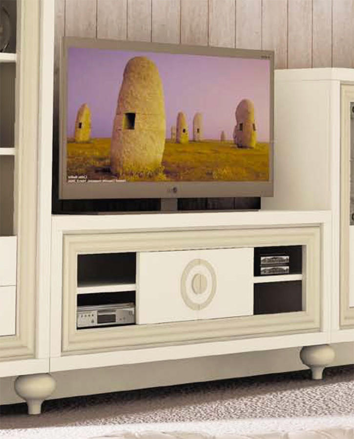 MESA DE TELEVISIÓN CON 2 PUERTAS CORREDERAS MADERA