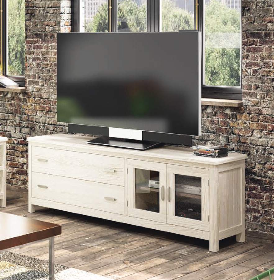 MUEBLE DE TELEVISIÓN CON CAJONES Y PUERTAS PARA SALÓN MADERA SOSTENIBLE