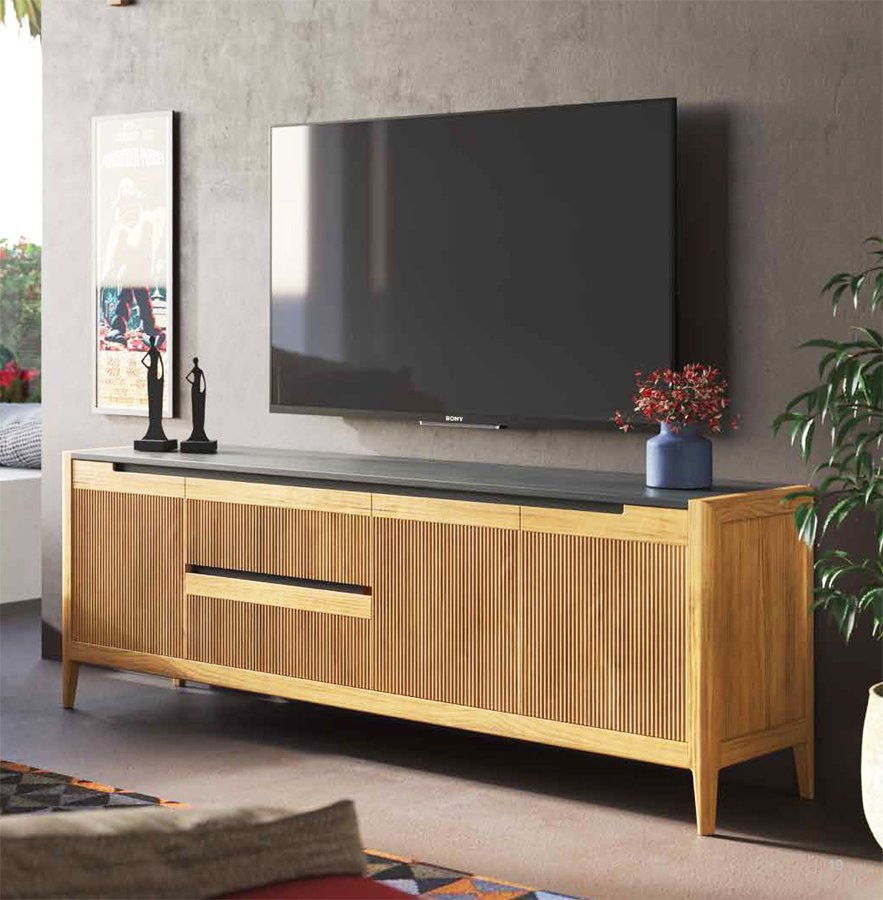 MODERNO MUEBLE DE TELEVISIÓN REALIZADO EN MADERA SOSTENIBLE