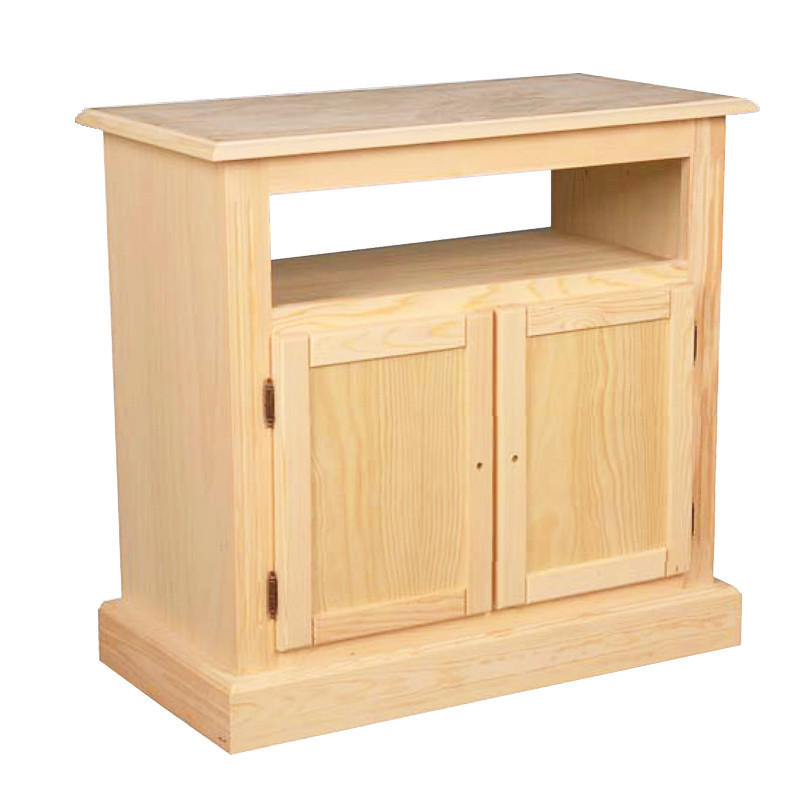 Mueble para tv con 2 puertas en madera de pino macizo Muebles de pino