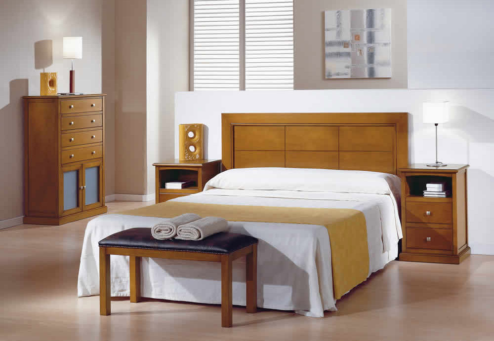 DORMITORIO MATRIMONIO MODERNO MADERA - HAYA