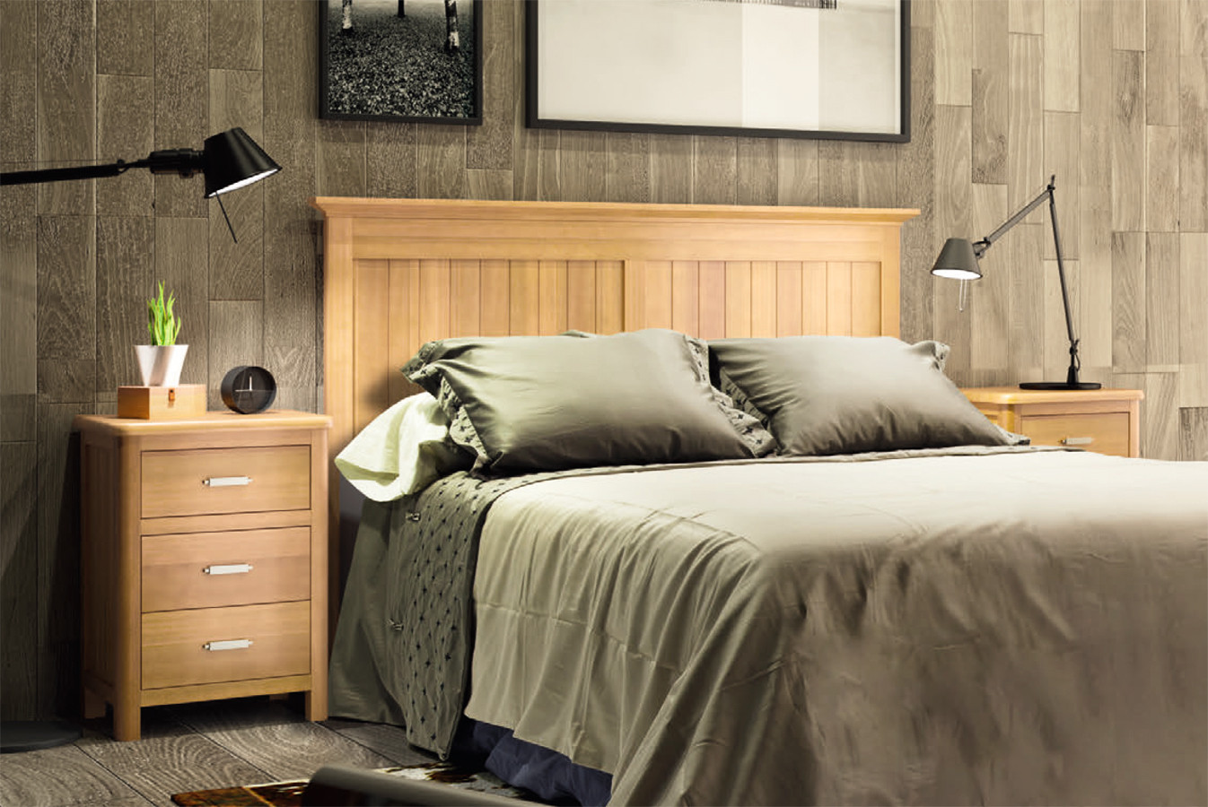 MUEBLES DE DORMITORIO DE MADERA ESTILO CLÁSICO