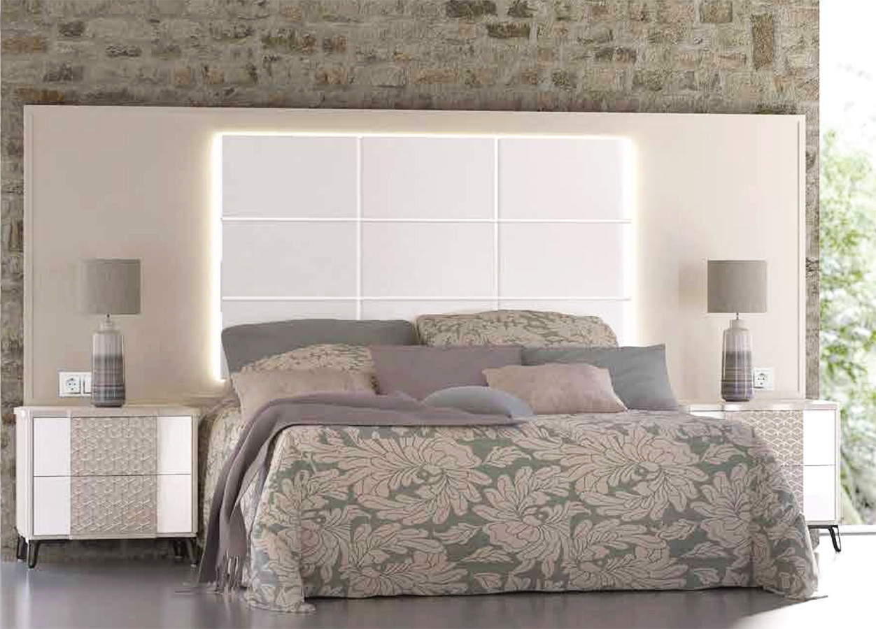 MUEBLES DE DORMITORIO DE DISEÑO CON CABECERO CORRIDO - DM