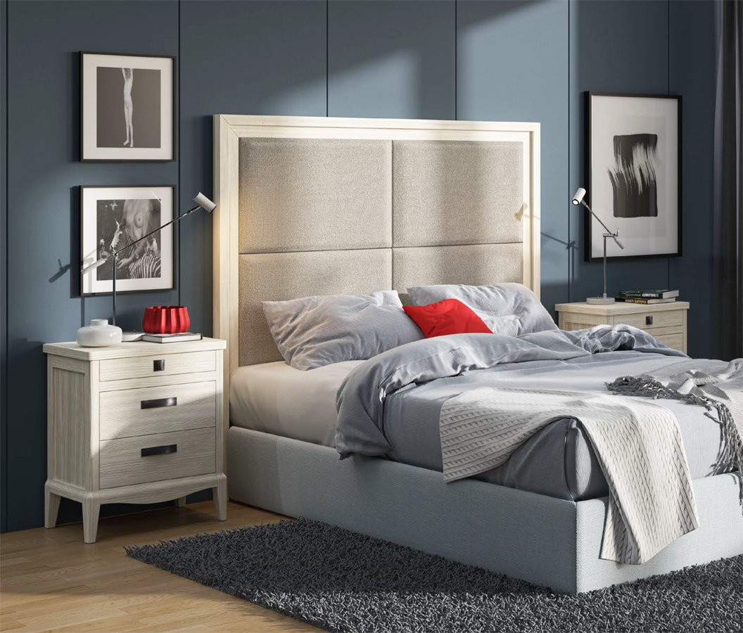 MUEBLES DE CALIDAD PARA DORMITORIO MATRIMONIO MADERA NATURAL
