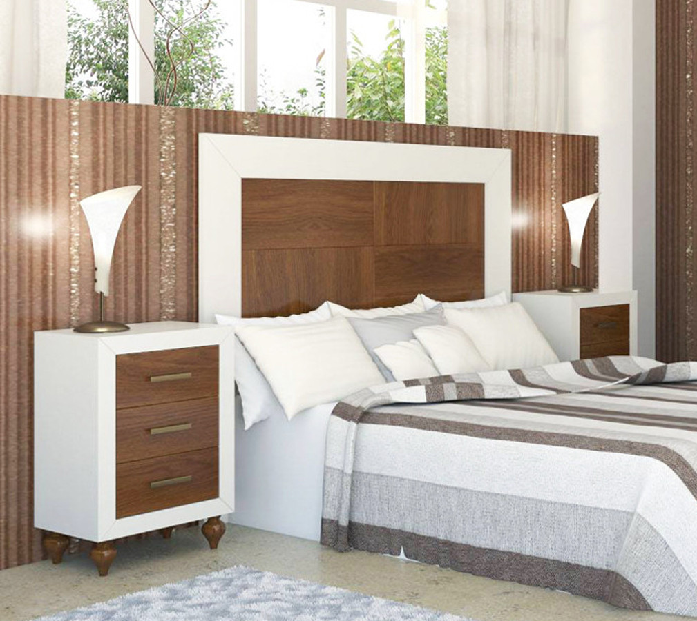 MOBILIARIO DORMITORIO CON PATAS ESTILO CLÁSICO MADERA - PINO