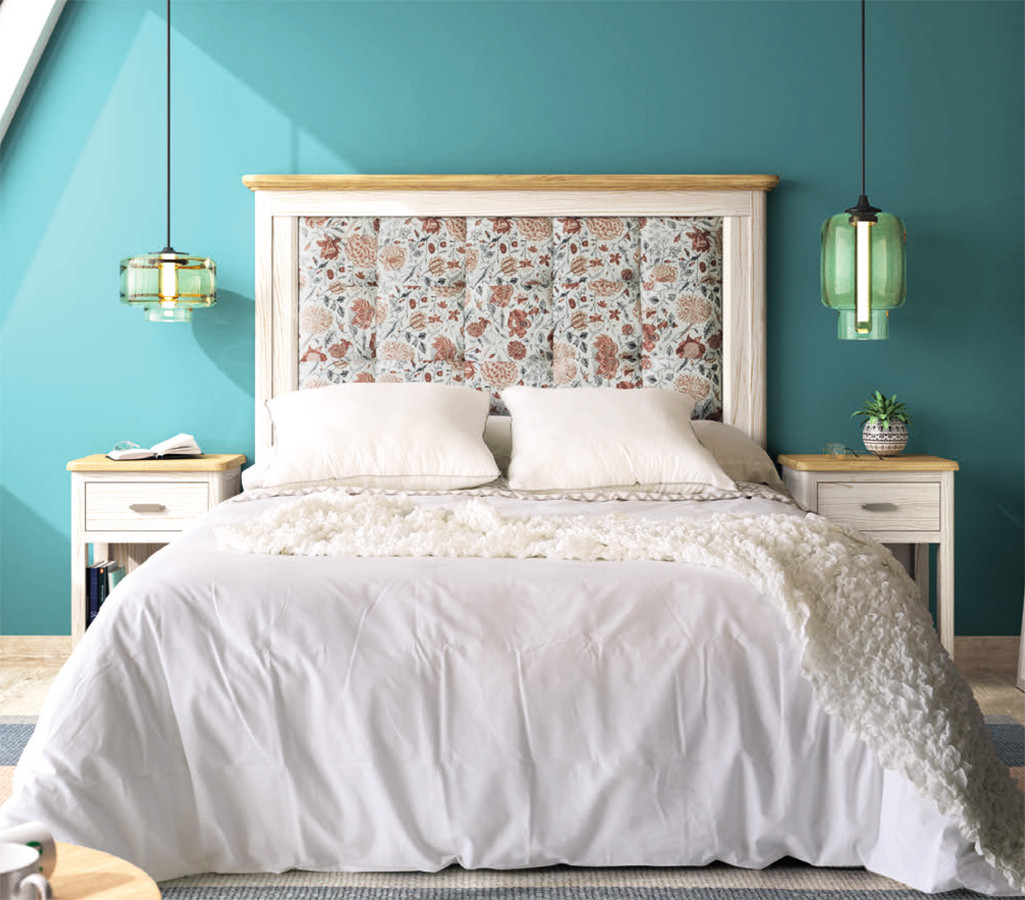DORMITORIO ELEGANTE Y FUNCIONAL CON CABECERO TAPIZADO