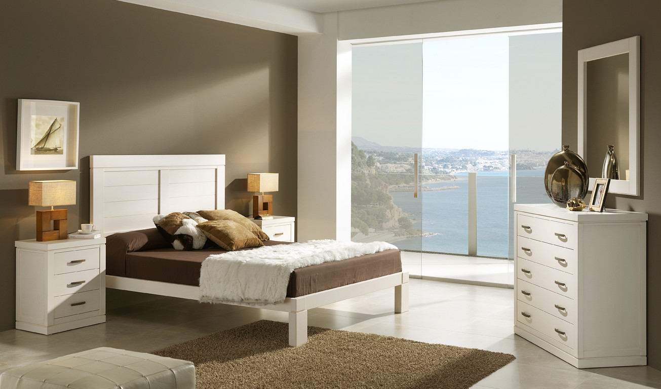DORMITORIO MODERNO CAMA CON BANCADA - HAYA