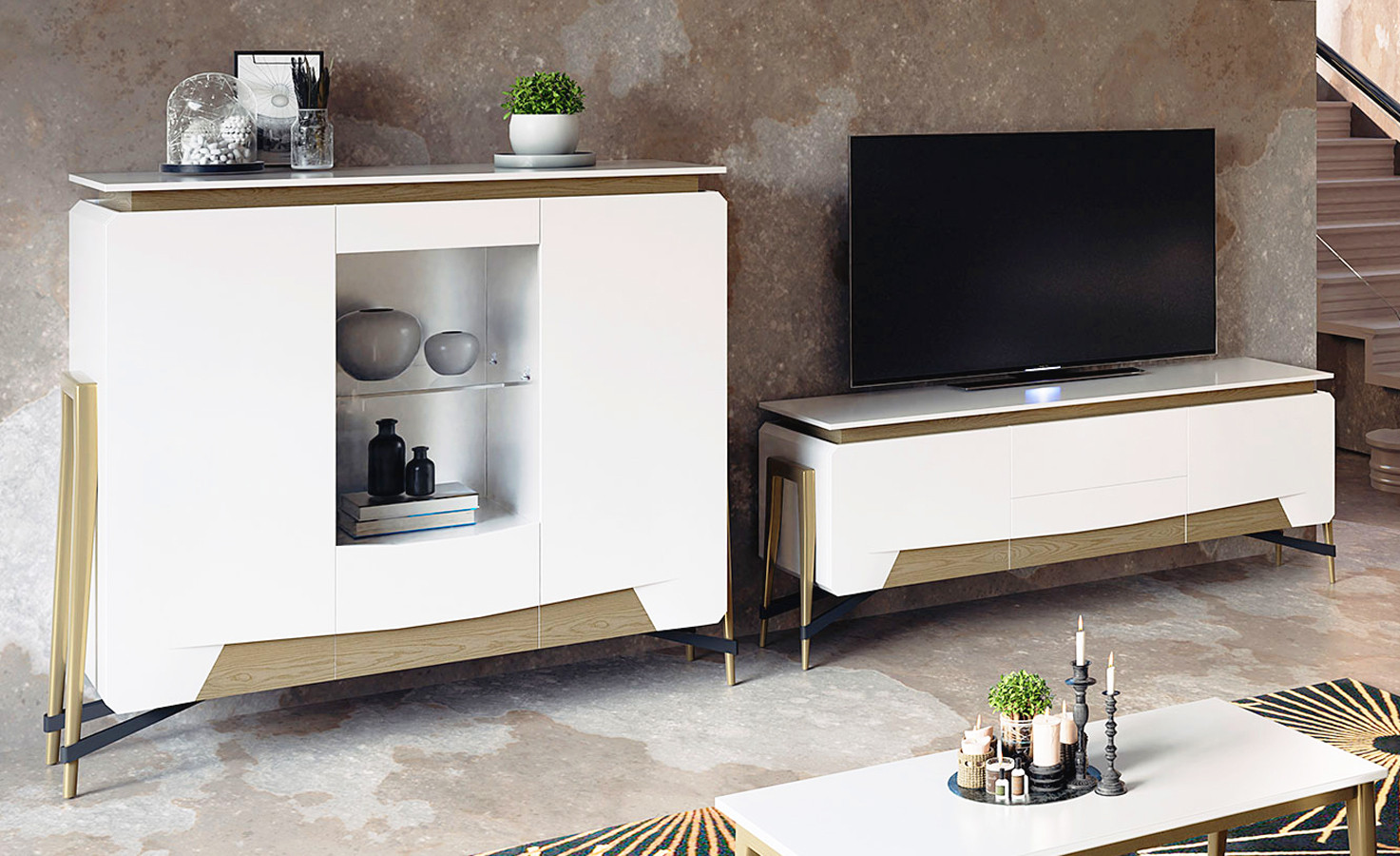 MUEBLES DE DISEÑO PARA SALÓN COMEDOR MODERNO - DM