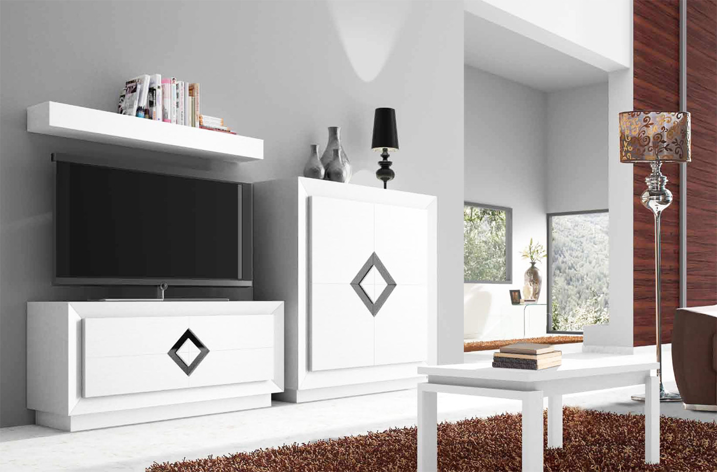 MUEBLES DE SALÓN CON MUEBLE TELEVISIÓN Y VAJILLERO - ROBLE