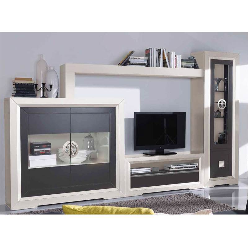 MUEBLES DE SALÓN MADERA LACADA DOS COLORES - PINO