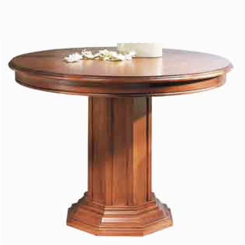 Mesa de Comedor Redonda Fija en Madera Maciza Mesa de Comedor Redonda Fija en Madera Maciza